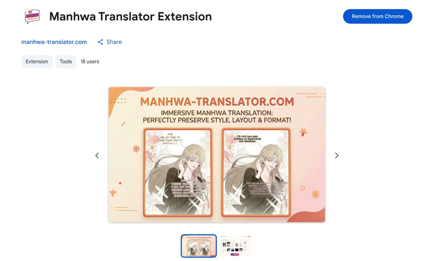 manhwa translator extension